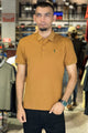 Turbo Polo Collar Tipping Men's Polo Shirt In Camel