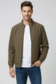 Full-Zip Bomber Imported Light Weight Jacket In Camel