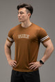 Nke Power Stretch Quick-Dry Round Neck T-Shirt In Camel