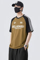 Stripe Style Premier League Round Neck T-shirt In Camel