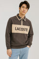 Lcste Color-Block Panel Imported Men's Sweatshirt In Coffee