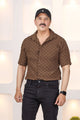 Turbo Puff Structured Pattern Casual Shirt