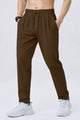 Turbo Pique Textured Double Plate SlimFit Trouser In Brown