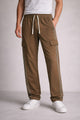 Turbo Versatile Jump Cut Stripe Style Trouser  In Coffee