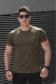 Turbo 'The Repeater' Performance Dry-Fit Tee In Coffee