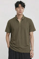 Turbo Moderno Knit V Neck Men's Polo T-Shirt In Coffee