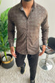 Turbo Splash Printed Long Sleeve Cotton Casual Shirt