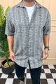Turbo Cubin Textured Striped Casual Shirt
