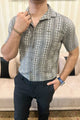 Turbo Cubin Textured Striped Casual Shirt