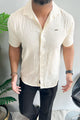 Turbo Artistic Touch Comfort Casual Shirt In Cream