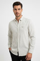 Turbo Lining Check Creation Long Sleeve Cotton Casual Shirt In Creem