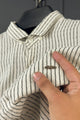 Turbo Lining Check Creation Long Sleeve Cotton Casual Shirt In Creem