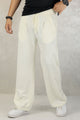 Turbo High Rise Pleated Waffle Pattern Loose Bottom Trouser