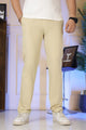 Turbo Urban Era Executive Slim Fit Cotton Pant In Creem