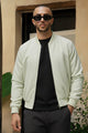 Regular Fit Club Imported Light Weight Jacket In Cream