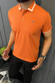 Turbo Polo Pro Grade Tipped Men's Polo Shirt In Carrot