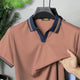 Turbo V Neck Design Men's Polo T-Shirt In Carrot
