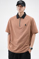 Turbo Contrast Collared Style Polo T-Shirt In Carrot