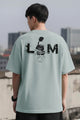 MenMens Trendsetter Round Neck OverSized T-shirt In Cyan