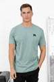 Burbry Equestrian Knight Design Men's Tee In Cyan
