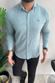 Turbo Vintage Patterend Long Sleeve Cotton Casual Shirt