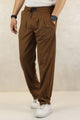 Turbo Comfort Front Plate Regular Straight-Fit Trouser In Dark Brown