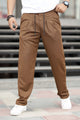 Turbo Comfort Front Plate Regular Straight-Fit Trouser In Dark Brown