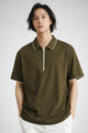 Men's Elevated Style Silk Polo T-Shirt In Dark Brown