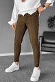 Turbo Fashion Smart Slim Fit Trouser in Dark Brown