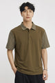 Turbo  Striped Collared Men's Polo T-Shirt In Dark Brown