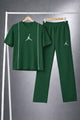 Jrdn Air Iconic Style Men's Co-Ord Set In Dark Green