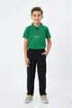 Broklyn Sports Inspired Zipper Style Younger Kids Co-Ord Set In Dark Green