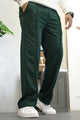 Turbo Poplin Front-Double Line Trouser In Dark Green