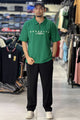 Broklyn Sports Inspired Zipper Style Tracksuit In Dark Green