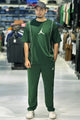 Jrdn Air Iconic Style Men's Co-Ord Set In Dark Green