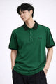 Turbo Contrasting Color Men's Polo Shirt Dark Green