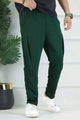 Turbo Sporty Style  Cross Plate Trouser In Dark Green