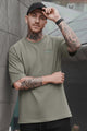 Mens Urban Fashion Round Neck T-shirt In Dorian Grey