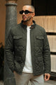 Button Placket Motif Imported Puffer Jacket