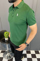 Turbo Polo Collar Tipping Men's Polo Shirt In Dark Green