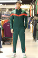 Nke Diagonal V Panel Signature Full Zipper Tracksuit In Dark Green