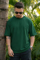 Luis Vten Signature Round Neck OverSize T-shirt In Dark Green