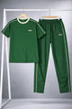 Turbo 22 Piping Detail Men's Co-ord Set In Dark Green