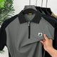 Turbo Zipper Closure Style Men's Polo T-Shirt In Dark Grey