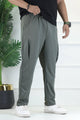 Turbo Sporty Style  Cross Plate Trouser In Dark Gray