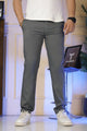 Turbo Urban Era Executive Slim Fit Cotton Pant In Dark Grey
