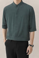 Turbo Concealed Button Placket Casual OverShirt In Dark Grey