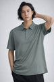 Men's Urban Essential Silk Polo T-Shirt In Dark Grey