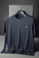 Nike Honeycomb Textured Dry-Fit Tee In Dark Grey