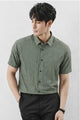 Turbo Smart Structure Comfort Casual Shirt In Dark Grey